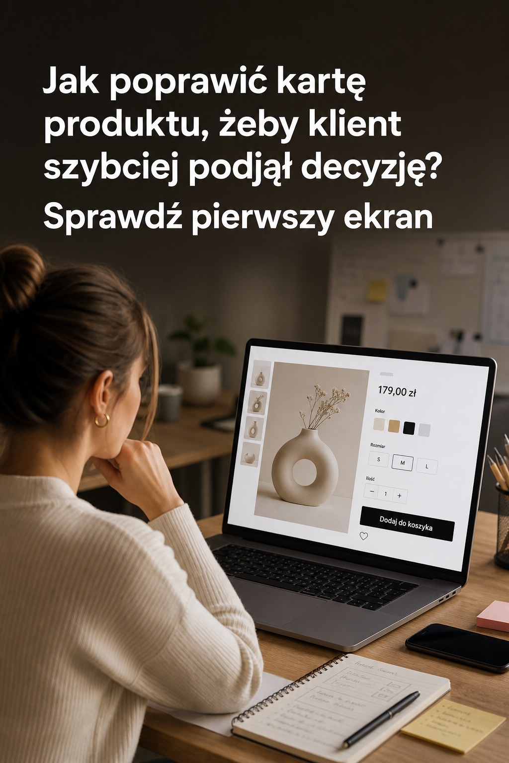 Pierwszy ekran karty produktu Jak poprawić kartę produktu, żeby klient szybciej podjął decyzję? pierwszy ekran