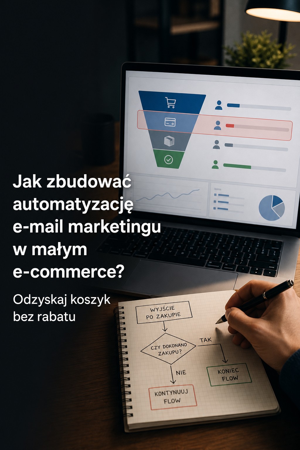 Automatyzacja e-mail marketingu: koszyk Jak zbudować automatyzację e-mail marketingu w małym e-commerce? porzucony koszyk