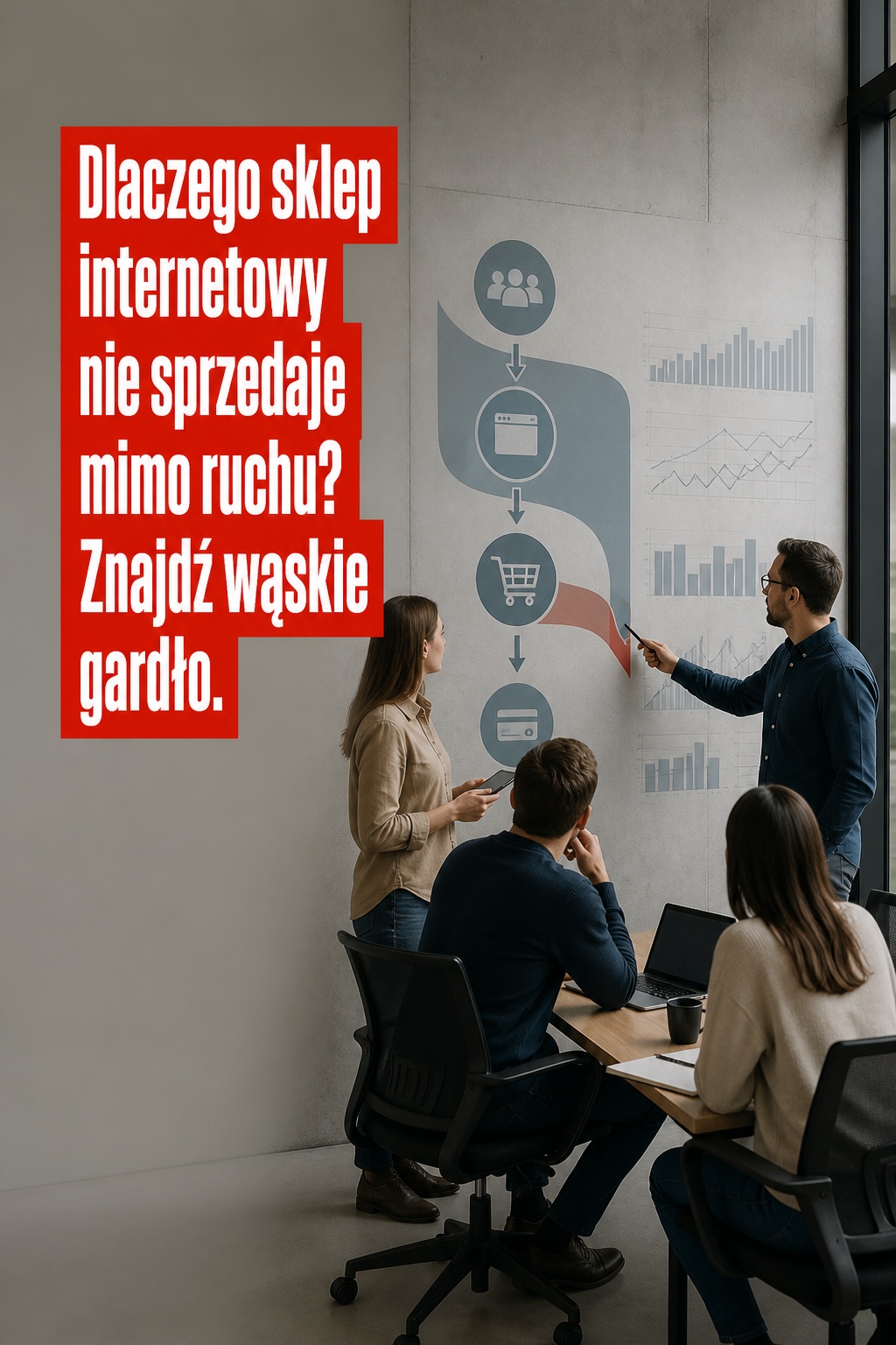 Wąskie gardło lejka sprzedażowego Dlaczego sklep internetowy nie sprzedaje mimo ruchu? Wąskie gardło lejka
